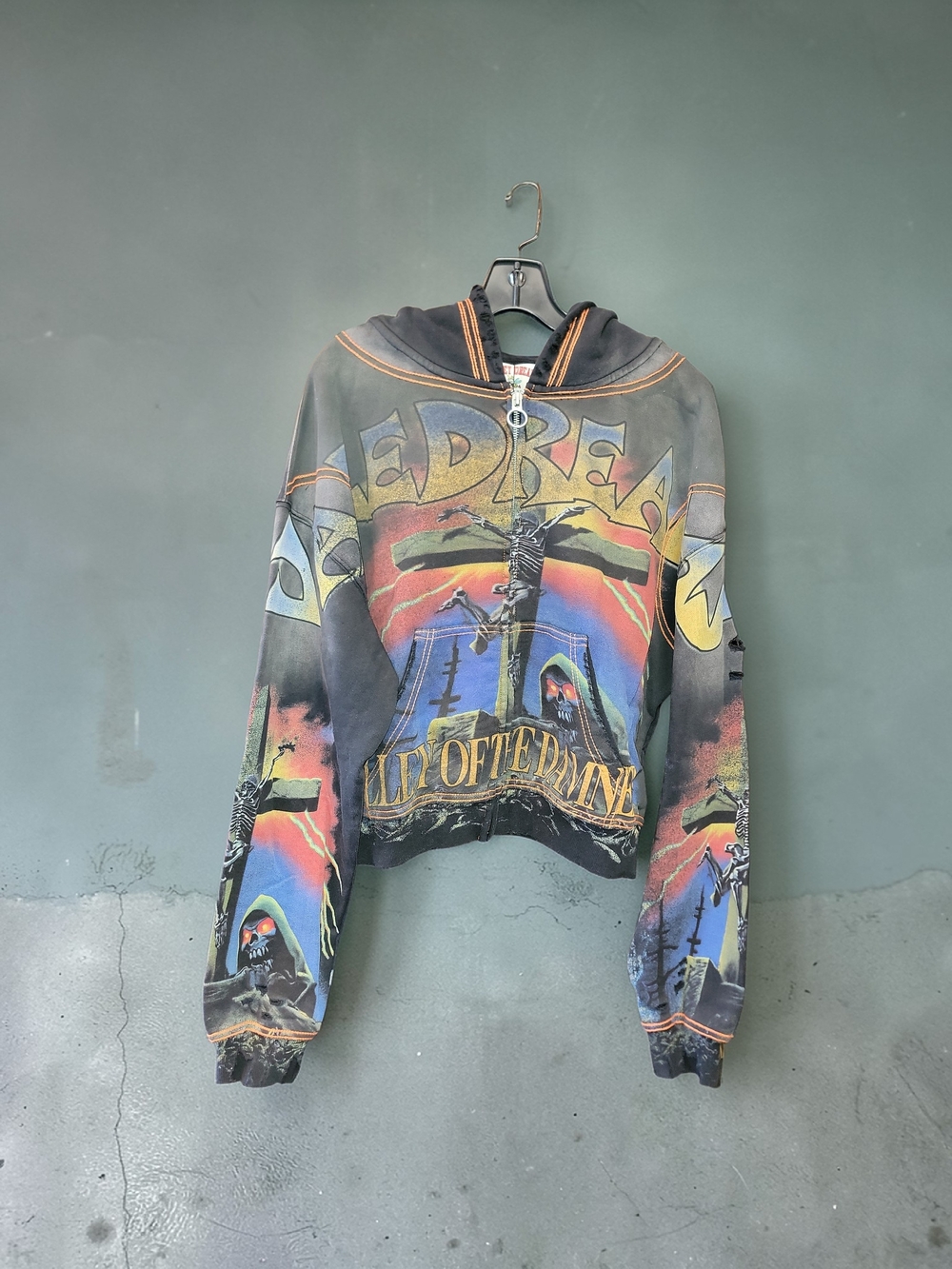 Vale Of The Damned Big Zip Up Hoodie Black Sz M